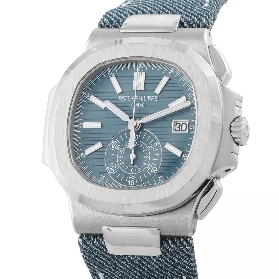 Relógio Nautillus Flyback Chronograph Demin Strap 40,5mm