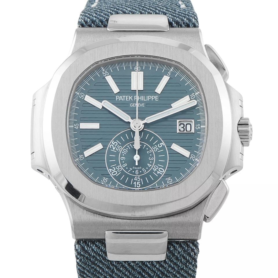 Relógio Nautillus Flyback Chronograph Demin Strap 40,5mm