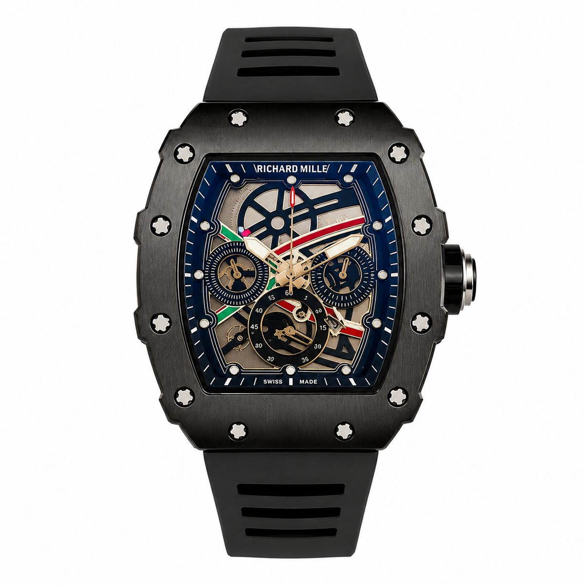 Relógio RM35-01 Automatic Flyback Chronograph 42mm Preto