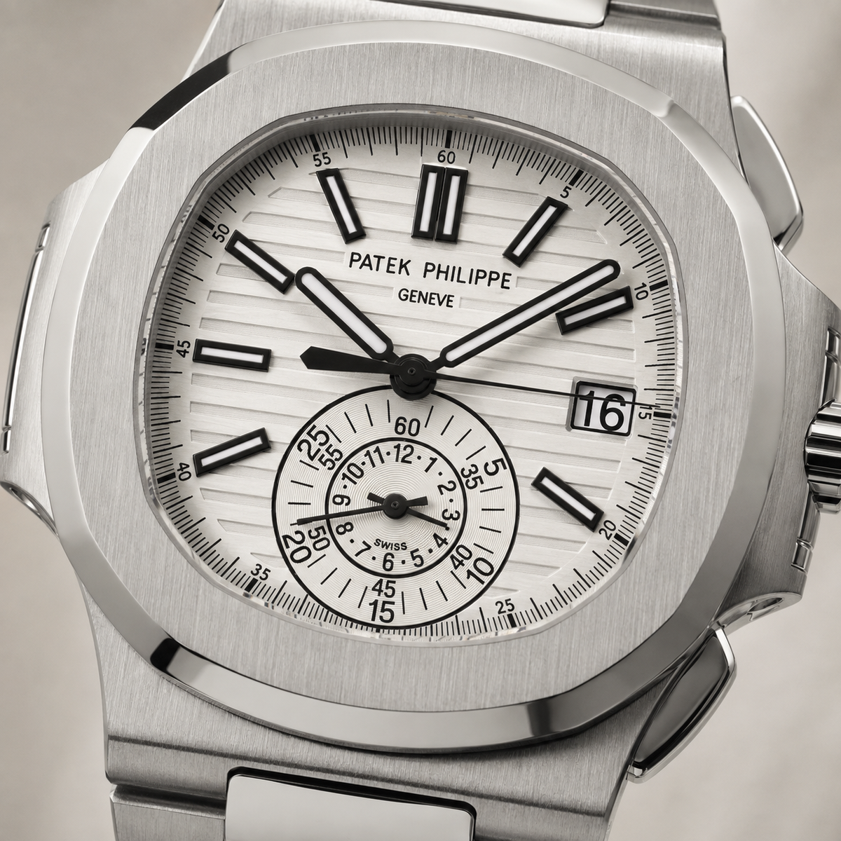Relógio Nautilus Chronograph White Dial 40mm