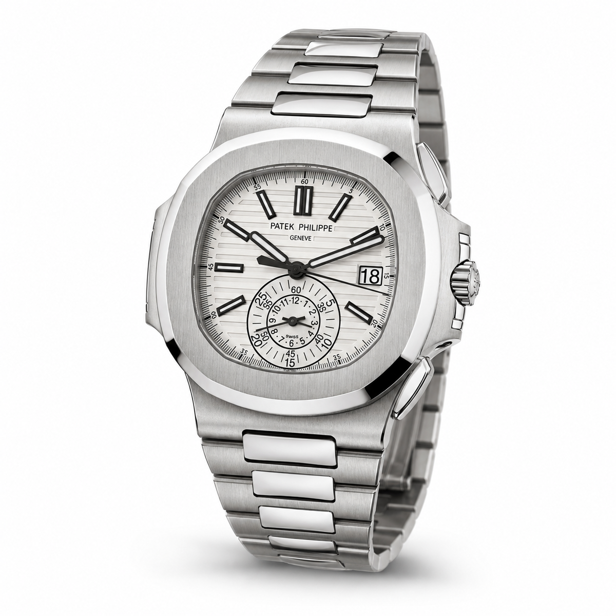 Relógio Nautilus Chronograph White Dial 40mm