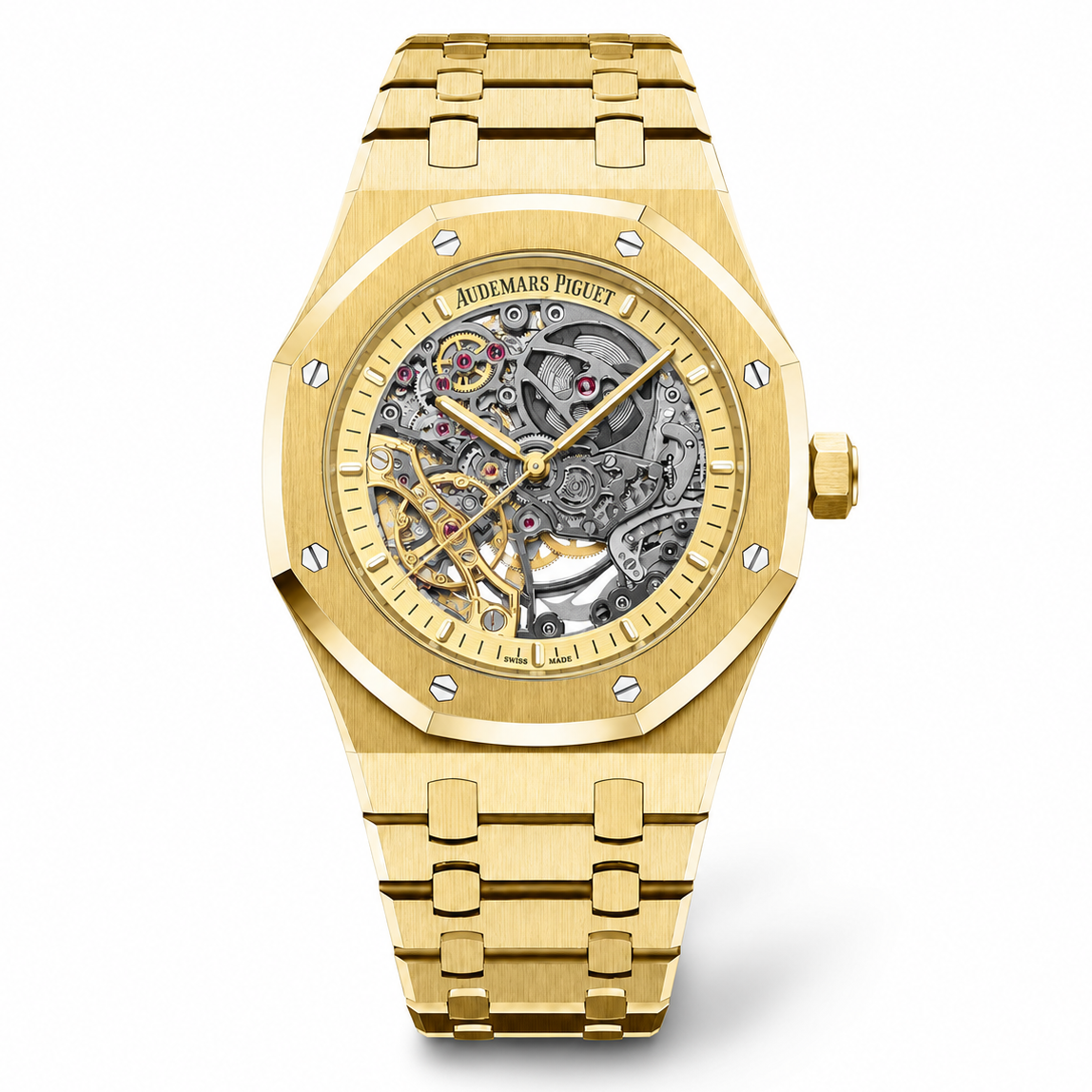 Relógio AP Royal Oak Gold Skeleton 43mm