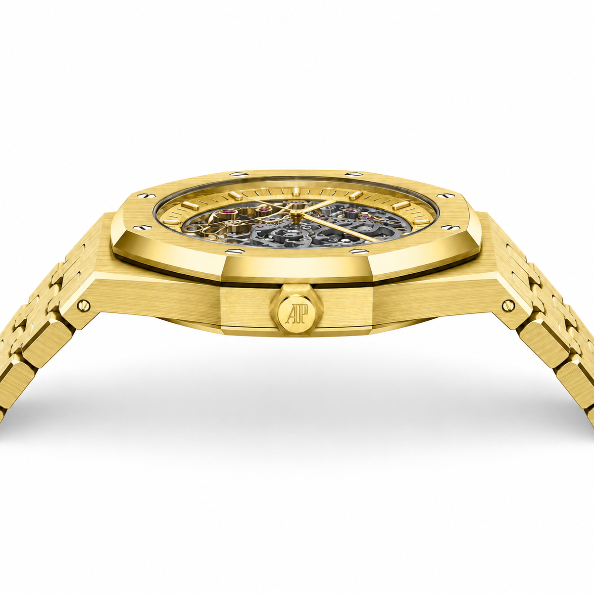 Relógio AP Royal Oak Gold Skeleton 43mm