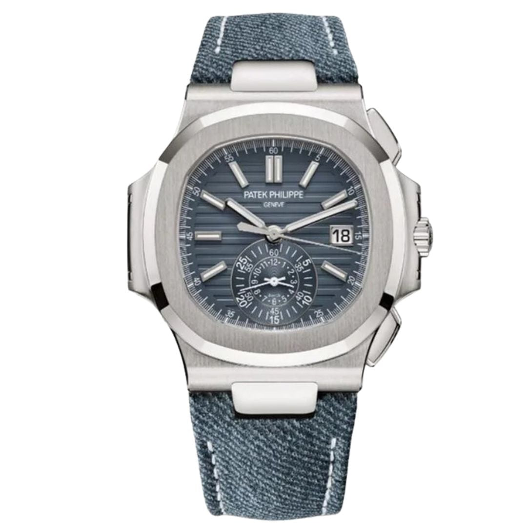 Relógio Nautillus Flyback Chronograph Demin Strap 40,5mm